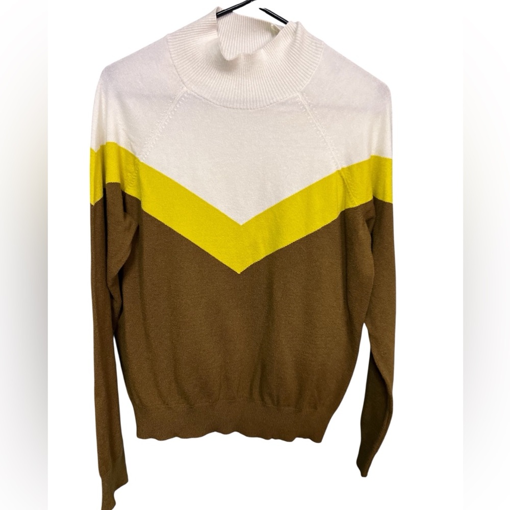 🌞 Offline by Aerie Colorblock Mock Neck Sweater XXL Cozy Chic 🌞